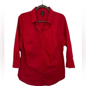 Worthington Vibrant Red Blouse